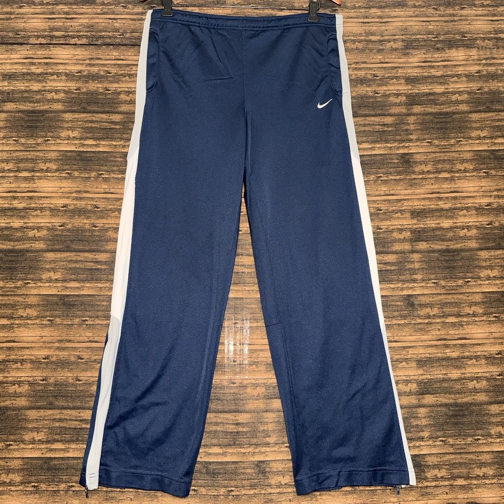 Vintage Nike Y2K Basketball Dri Fit Track Pants Youth XL Blue
